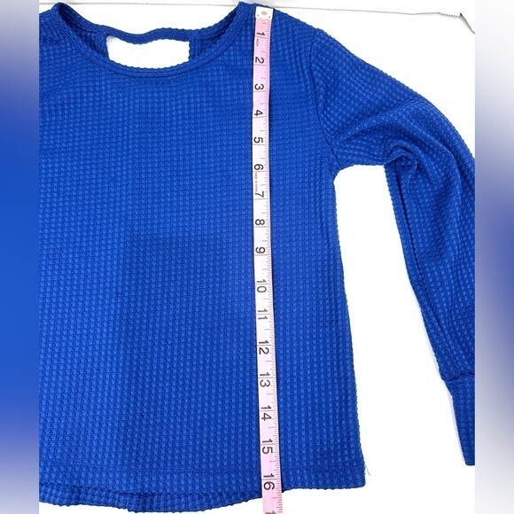 Xersion Girls Blue Athletic Long Sleeve Shirt with thumb holes Sz XS 6/6X - Picture 6 of 10